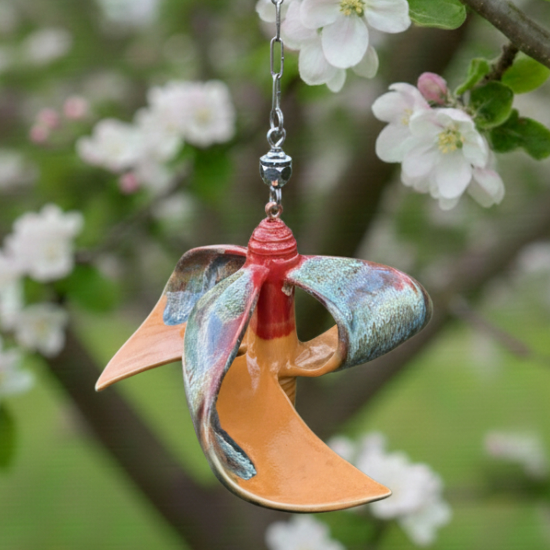 Windmühle hängend orange/ rot