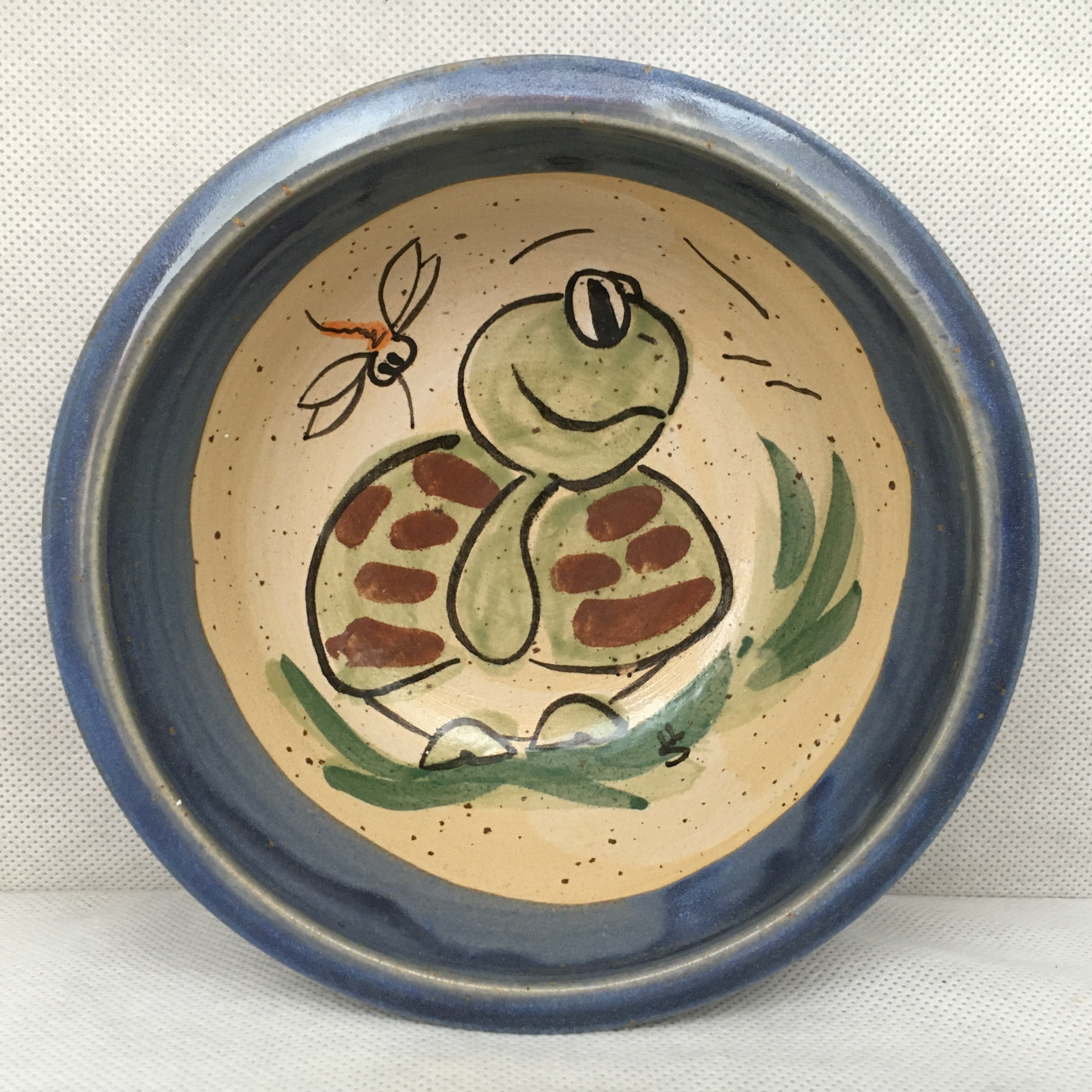 Comic-Keramik-Müslischale Schildkröte blau handgemacht Deutschland