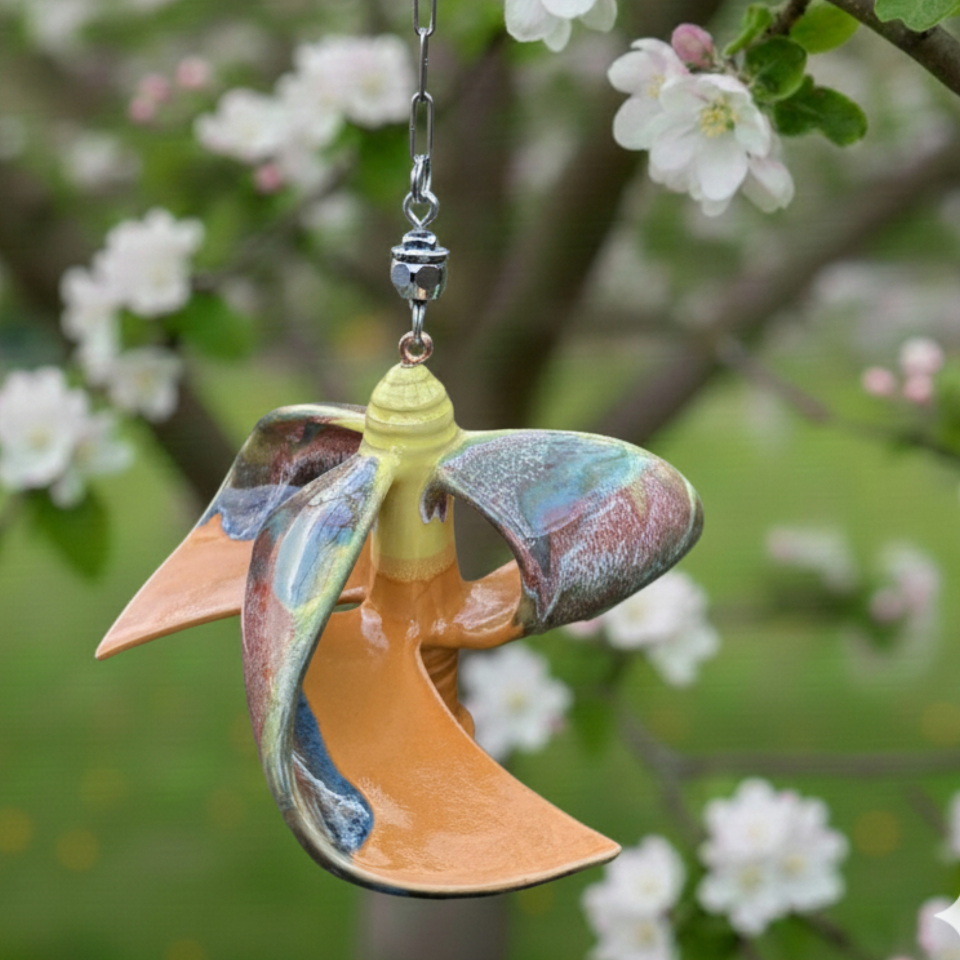 Windmühle hängend orange/ gelb