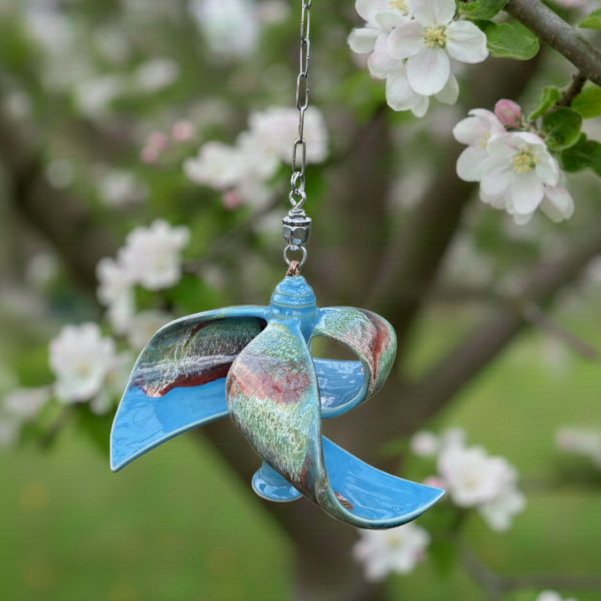 Windmühle hängend Türkis