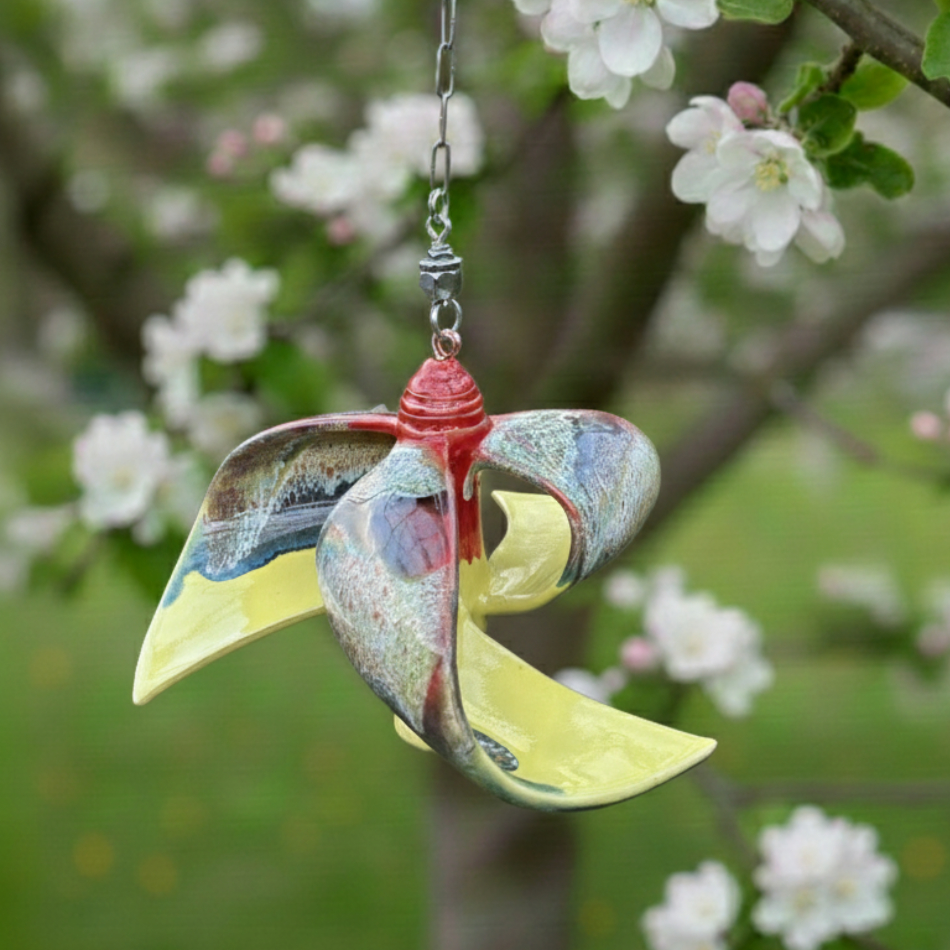 Windmühle hängend gelb/rot